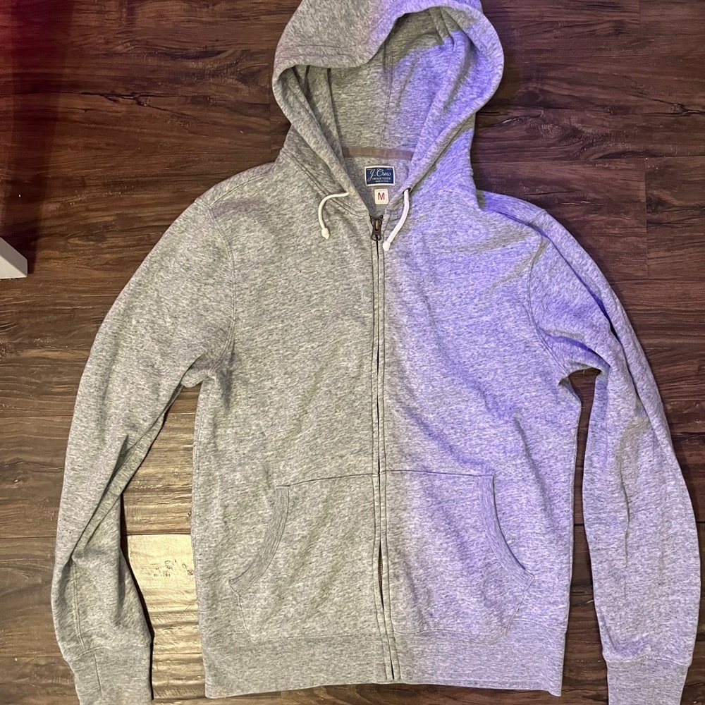 Gray Hoodie J. Crew Vintage Fleece men’s slim medium